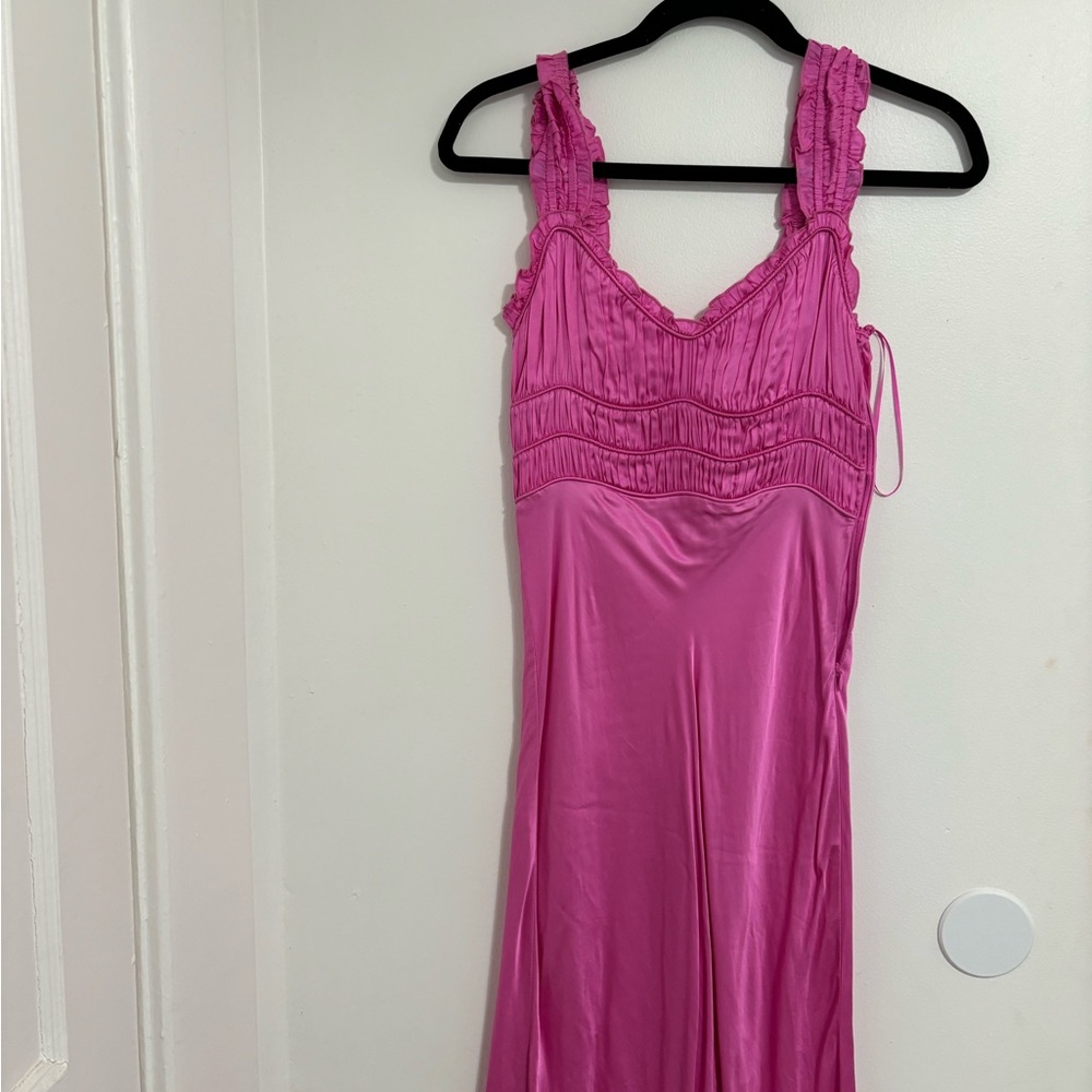 Pink midi dress